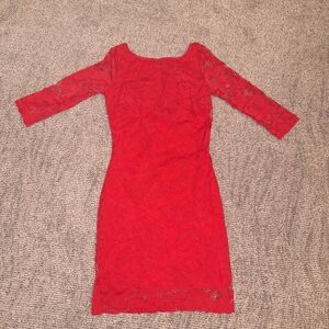 Mystic Red Lace Dress Size small